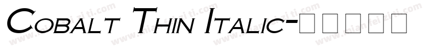 Cobalt Thin Italic字体转换